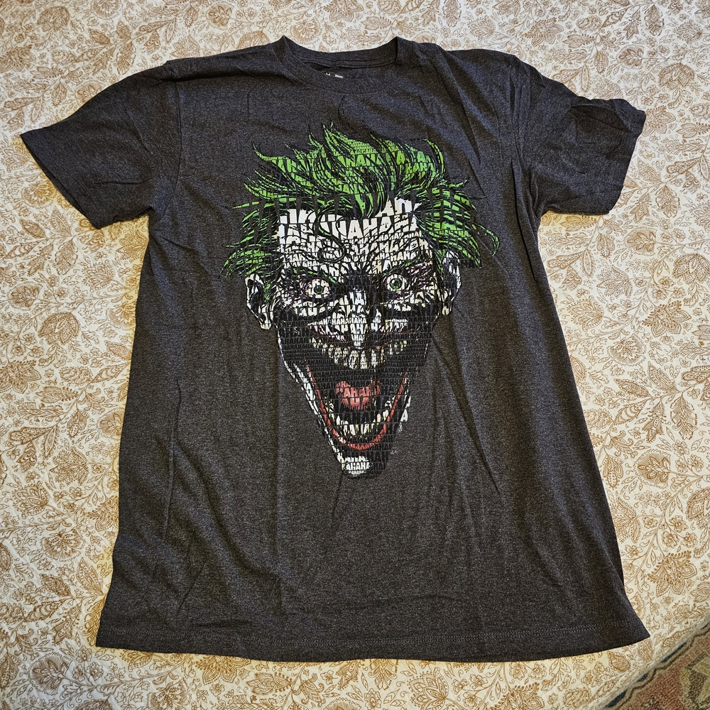 Batman Dark Gray T-Shirt with Green Joker Graphic